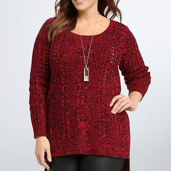 torrid Sweaters - Torrid Red Cable Knit Sweater
